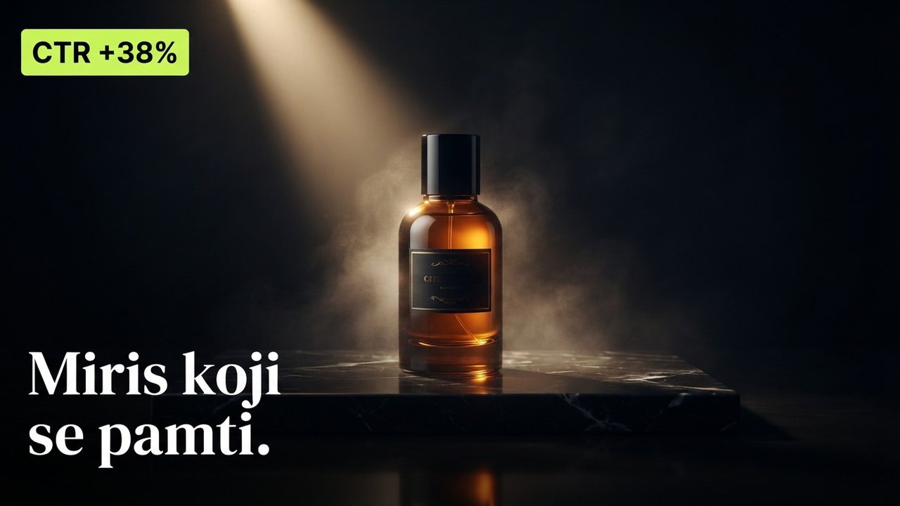Bočica parfema pod snopom svetla: Miris koji se pamti
