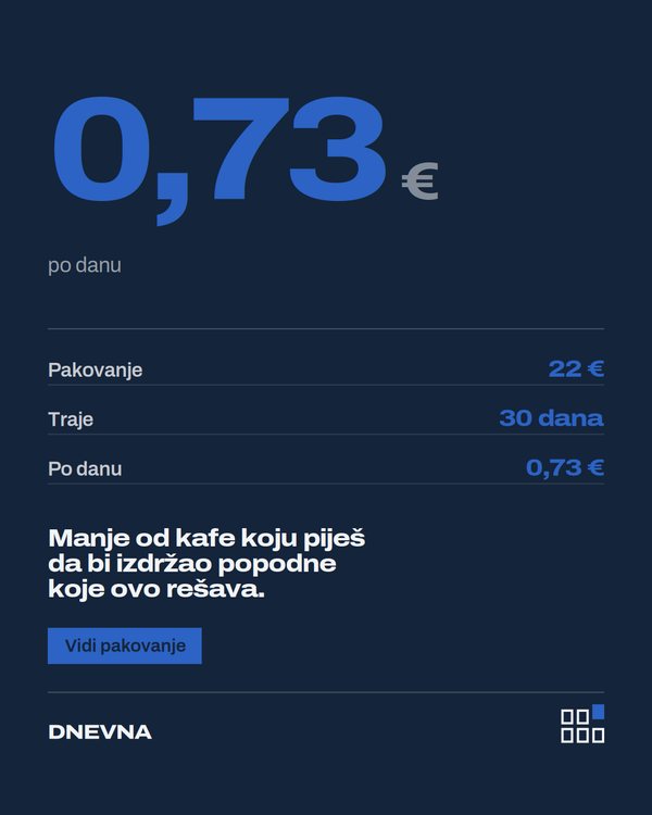 DNEVNA — 0,73 evra po danu